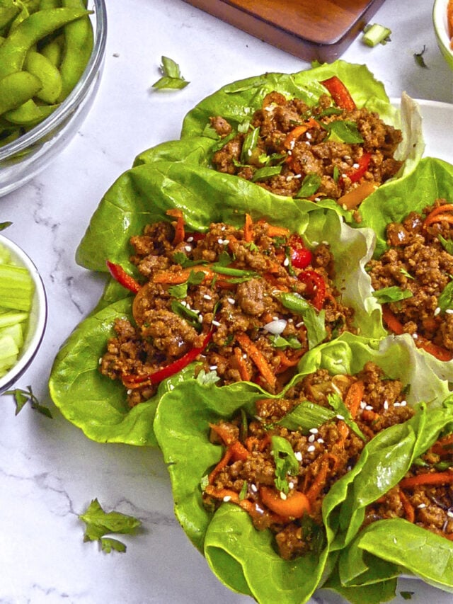 Asian Inspired Turkey Lettuce Wraps